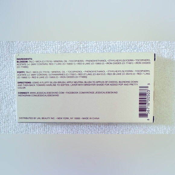 Vintage by Jessica Liebeskind Blossom/Poppy BLUSH & BRIGHTEN FACE PALETTE 13.2g - Picture 4 of 5